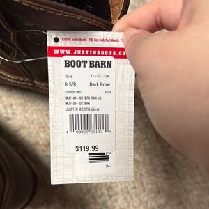 Justin Boots Rich Brown Leather Footwear